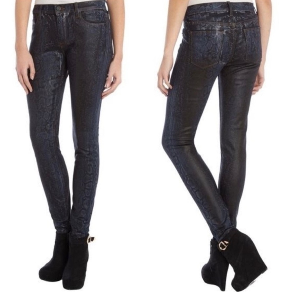 Hudson’s Super Skinny Snake print Midrise Jeans